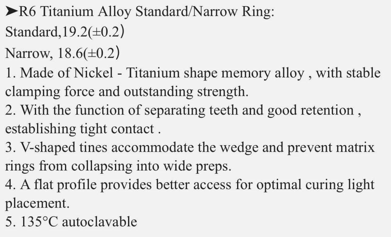 Sectional Dental Matrix Ring – Universal Size, Autoclavable